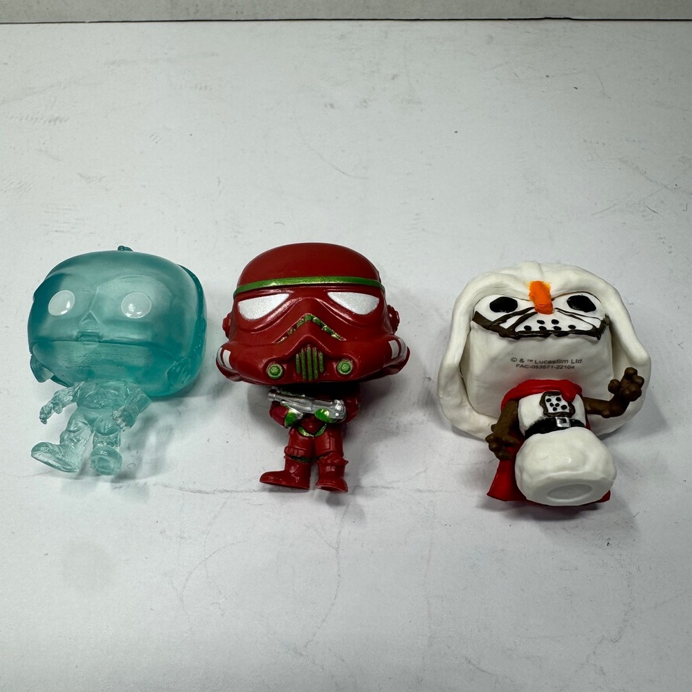 Funko Pop Mini Star Wars Holiday 3-Piece Lot‎ Darth Vader, Stormtrooper, C-3PO